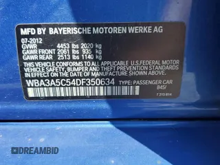 2013 BMW 3 Series 328i с VIN WBA3A5C54DF350634, выставлен на аукционе Copart как лот 61350895 с пробегом 152 349 миль миль и Списание • Salvage title. История ставок и продаж доступна на DreamBid. Изображение 12.