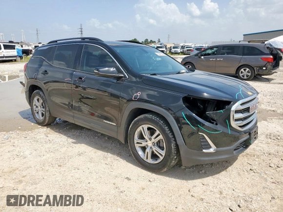 2019 GMC Terrain SLE with VIN 3GKALMEV4KL371695, listed as a Copart auction lot 63413825 with 75,437 mi miles and Salvage title. Bid and sale history available at DreamBid. Image 4.