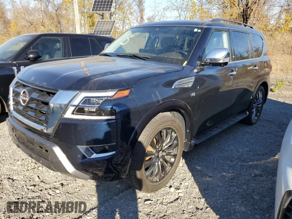 2021 Nissan Armada Platinum with VIN JN8AY2DA5M9372810, listed as a Copart auction lot 79209474 with 29,382 mi miles and Non Repairable. Bid and sale history available at carsss.com. Image 1.