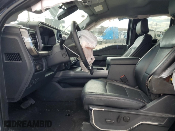 2024 Ford F-350 with VIN 1FT8X3BM9REC16963, listed as a Copart auction lot 57409615 with 21,712 mi miles and Salvage title. Bid and sale history available at DreamBid. Image 7.