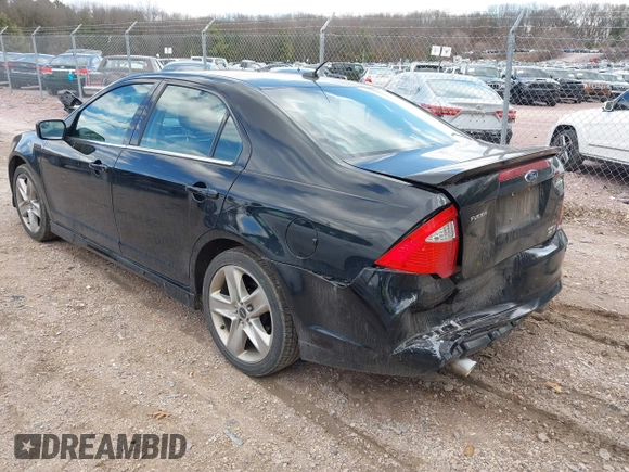 2012 Ford Fusion SPORT with VIN 3FAHP0KC9CR167621, listed as a IAAI auction lot 41872962 with 178,606 mi miles. Bid and sale history available at carsss.com. Image 3.