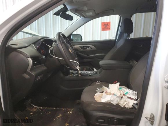 2018 Chevrolet Traverse LT Cloth with VIN 1GNERGKW3JJ251149, listed as a Copart auction lot 43180715 with 57,595 mi miles and Clean Title. Bid and sale history available at carsss.com. Image 7.