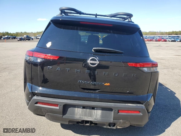 2024 Nissan Pathfinder Rock Creek with VIN 5N1DR3BD1RC224796, listed as a Copart auction lot 49659205 with 22,800 mi miles and Salvage Title. Bid and sale history available at carsss.com. Image 6.