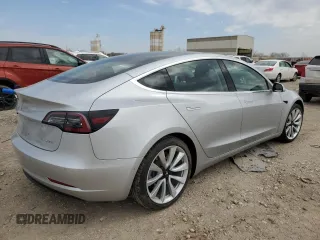 2018 Tesla Model 3 Long Range Battery with VIN 5YJ3E1EB5JF087606, listed as a Copart auction lot 52298485 with 73,242 mi miles and Salvage Title. Bid and sale history available at DreamBid. Image 3.