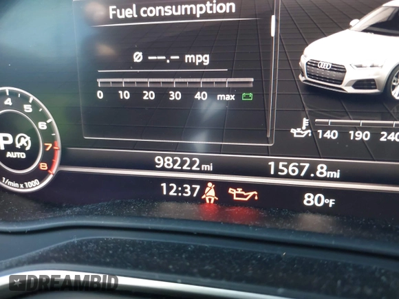 2018 Audi A5 Sportback Premium Plus с VIN WAUENCF54JA006405, выставлен на аукционе IAAI как лот 41825449 с пробегом 98 222 миль миль и . История ставок и продаж доступна на DreamBid. Изображение 15.