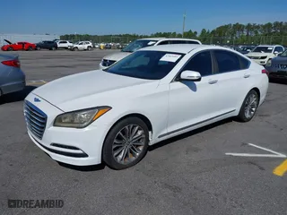 2016 Hyundai Genesis 3.8L with VIN KMHGN4JE2GU128482, listed as a IAAI auction lot 42065181 with 163,925 mi miles. Bid and sale history available at carsss.com. Image 2.