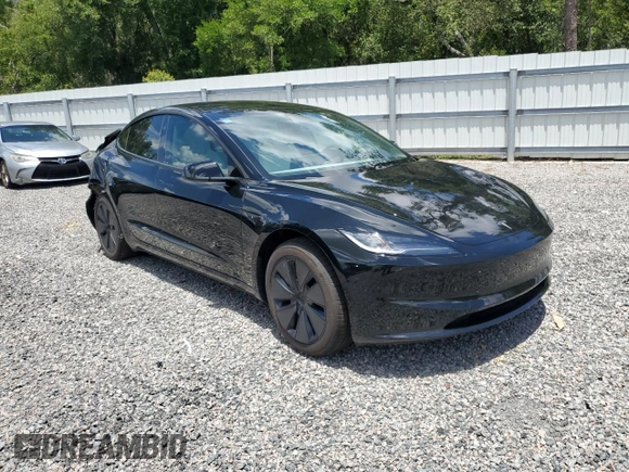 2025 Tesla Model 3 Long Range with VIN 5YJ3E1EA8SF984931, listed as a Copart auction lot 61259345 with 2,248 mi miles and Salvage title. Bid and sale history available at DreamBid. Image 4.