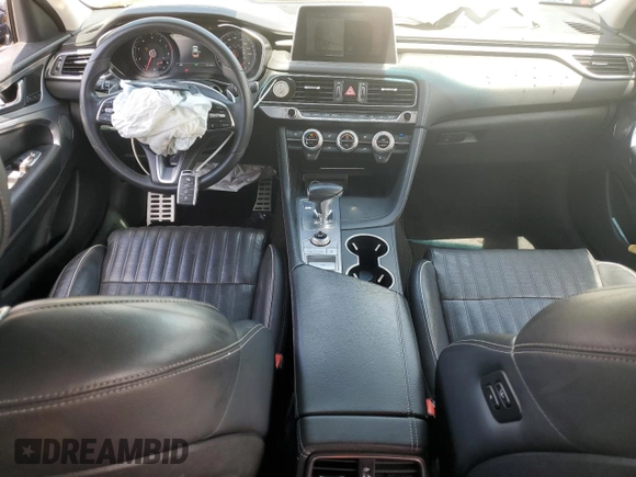 2019 Genesis G70 Advanced with VIN KMTG74LE0KU043856, listed as a Copart auction lot 55921215 with 72,161 mi miles and Non repairable. Bid and sale history available at DreamBid. Image 8.