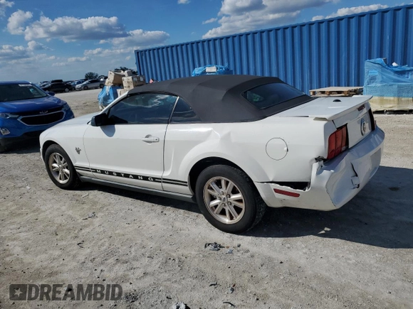 2009 Ford Mustang with VIN 1ZVHT84NX95100750, listed as a Copart auction lot 47085805 with Not provided miles and Clean title. Bid and sale history available at DreamBid. Image 2.