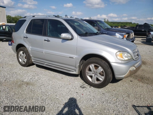 2005 Mercedes-Benz M 500 with VIN 4JGAB75E45A539908, listed as a Copart auction lot 55171955 with 162,425 mi miles and Clean Title. Bid and sale history available at DreamBid. Image 4.