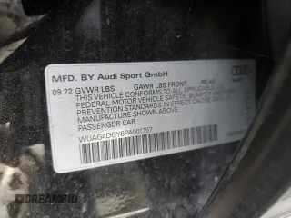2023 Audi RS 3 z VIN WUAG4DGY6PA901757, wystawiony jako Copart lot #83048324 z przebiegiem 26 301 mil mil oraz Szkody całkowita. Historia ofert i sprzedaży dostępna na DreamBid. Obrazek 13.