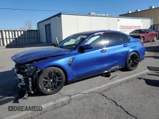 2021 BMW M3 with VIN WBS53AY07MFL43939, listed as a Copart auction lot 42085465 with 55,003 mi miles and Salvage Title. Bid and sale history available at carsss.com. Image 1.