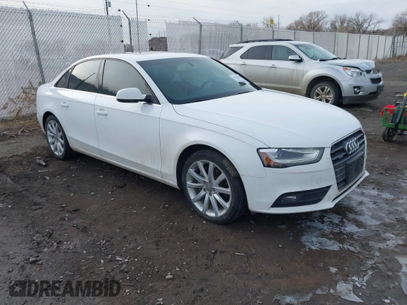 2013 Audi A4 Premium Plus with VIN WAUFFAFLXDN046666, listed as a IAAI auction lot 41074023 with 92,092 mi miles and . Bid and sale history available at DreamBid. Image 1.