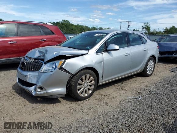 2015 Buick Verano with VIN 1G4PP5SKXF4207952, listed as a Copart auction lot 57675475 with 45,771 mi miles and Salvage title. Bid and sale history available at DreamBid. Image 1.