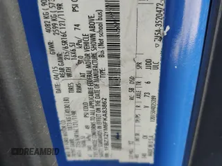 2015 Ford Transit XL with VIN 1FBZX2YM6FKA83862, listed as a Copart auction lot 45398815 with 321,903 mi miles and Clean title. Bid and sale history available at DreamBid. Image 13.