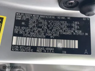 2012 Toyota Highlander Limited with VIN 5TDYK3EH6CS068298, listed as a IAAI auction lot 41407134 with 114,713 mi miles. Bid and sale history available at carsss.com. Image 9.
