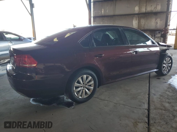 2013 Volkswagen Passat Wolfsburg Edition with VIN 1VWAP7A36DC096378, listed as a Copart auction lot 44678105 with 126,507 mi miles and Salvage Title. Bid and sale history available at carsss.com. Image 3.