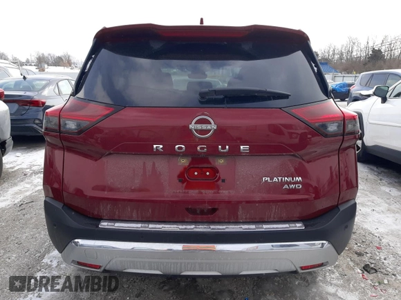 2022 Nissan Rogue Platinum with VIN JN8BT3DD0NW273981, listed as a Copart auction lot 88629405 with 28,133 mi miles and Salvage Title. Bid and sale history available at DreamBid. Image 6.