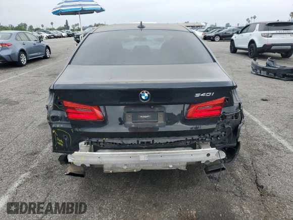 2017 BMW 5 Series 540i with VIN WBAJE5C33HG915675, listed as a Copart auction lot 55857135 with 57,330 mi miles and Salvage title. Bid and sale history available at DreamBid. Image 6.