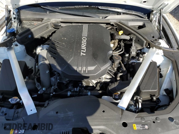 2022 Genesis G70 3.3T with VIN KMTG54TE3NU084590, listed as a Copart auction lot 46709275 with 21,664 mi miles and Salvage title. Bid and sale history available at DreamBid. Image 12.