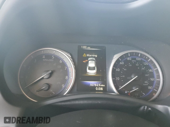 2017 Infiniti Q50 Signature Edition with VIN JN1EV7AP7HM739398, listed as a Copart auction lot 72574484 with 107,823 mi miles and Clean Title. Bid and sale history available at DreamBid. Image 9.