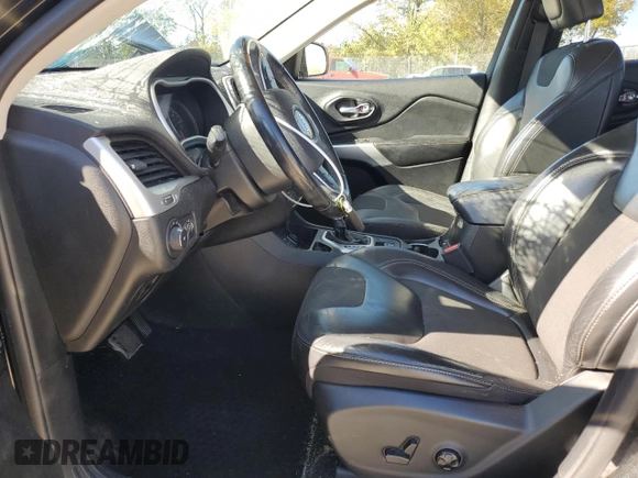 2018 Jeep Cherokee Latitude Plus with VIN 1C4PJLLXXJD557028, listed as a Copart auction lot 76671214 with 105,459 mi miles and Salvage Title. Bid and sale history available at carsss.com. Image 7.
