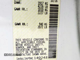 2017 Nissan Altima SV z VIN 1N4AL3AP9HC140248, wystawiony jako Copart lot #59515895 z przebiegiem 117 755 mil mil oraz Szkoda całkowita • Salvage title. Historia ofert i sprzedaży dostępna na DreamBid. Obrazek 12.