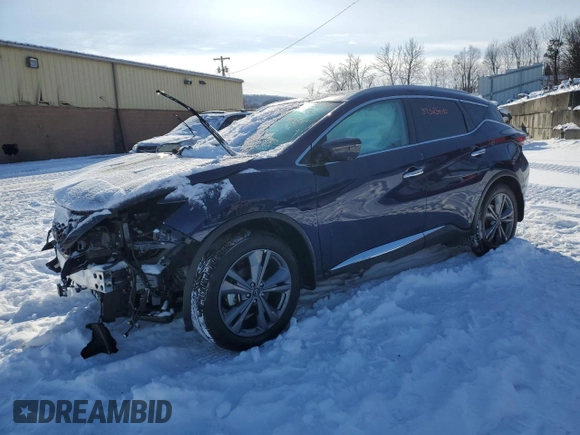 2023 Nissan Murano Platinum z VIN 5N1AZ2DSXPC109457, wystawiony jako Copart lot #89325045 z przebiegiem 7 685 mil mil oraz Szkoda całkowita • Salvage title. Historia ofert i sprzedaży dostępna na DreamBid. Obrazek 1.