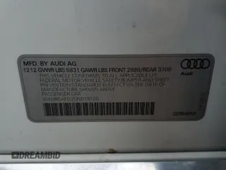 2013 Audi A8 3.0L with VIN WAURGAFD2DN019125, listed as a Copart auction lot 60959515 with 76,585 mi miles and Salvage title. Bid and sale history available at DreamBid. Image 13.