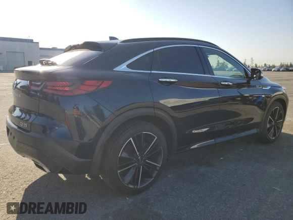 2022 Infiniti QX55 Essential with VIN 3PCAJ5K34NF104019, listed as a Copart auction lot 52546815 with 78,698 mi miles and Salvage Title. Bid and sale history available at DreamBid. Image 3.