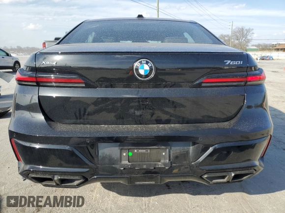 2024 BMW 7 Series 760i xDrive with VIN WBA33EJ00RCS16956, listed as a Copart auction lot 48790845 with 9,958 mi miles and Salvage title. Bid and sale history available at DreamBid. Image 6.