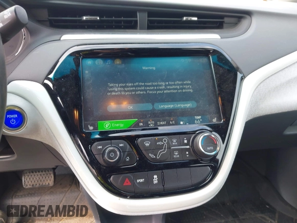 2020 Chevrolet Bolt EV Premier with VIN 1G1FZ6S03L4128822, listed as a IAAI auction lot 42708559 with 38,411 mi miles and . Bid and sale history available at DreamBid. Image 18.
