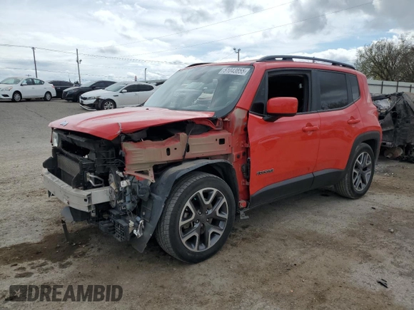 2017 Jeep Renegade Latitude z VIN ZACCJABB7HPG22860, wystawiony jako Copart lot #51043855 z przebiegiem 107 941 mil mil oraz Szkoda całkowita • Salvage title. Historia ofert i sprzedaży dostępna na DreamBid. Obrazek 1.