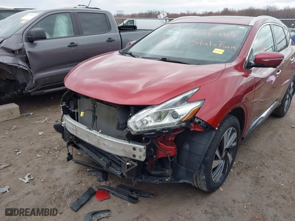 2015 Nissan Murano SL with VIN 5N1AZ2MH7FN244256, listed as a IAAI auction lot 41849967 with 85,930 mi miles. Bid and sale history available at carsss.com. Image 6.