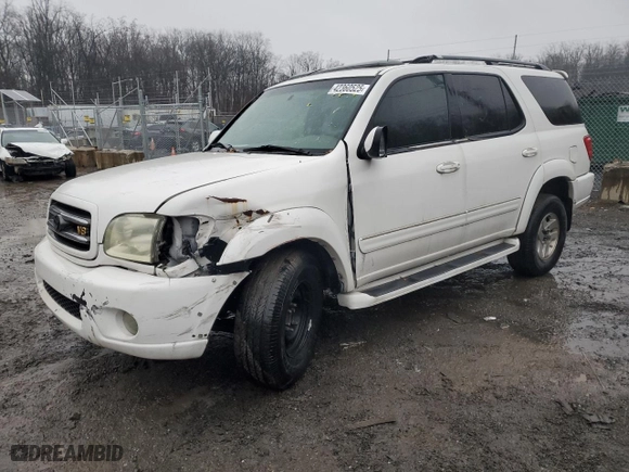 2002 Toyota Sequoia Limited with VIN 5TDZT38A02S104985, listed as a Copart auction lot 42360525 with 0 mi miles and Salvage Title. Bid and sale history available at carsss.com. Image 1.