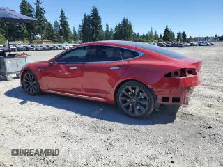 2017 Tesla Model S 100D with VIN 5YJSA1E24HF206828, listed as a Copart auction lot 66004605 with 94,874 mi miles and Salvage title. Bid and sale history available at DreamBid. Image 2.