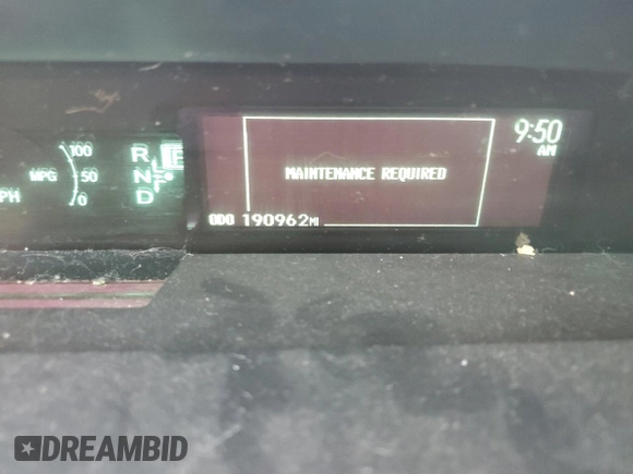 2013 Toyota Prius One with VIN JTDKN3DU6D5602015, listed as a Copart auction lot 51057985 with 190,962 mi miles and Salvage Title. Bid and sale history available at carsss.com. Image 9.