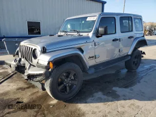 2020 Jeep Wrangler Unlimited Sahara Altitude with VIN 1C4HJXEG2LW119071, listed as a Copart auction lot 45387965 with 100,366 mi miles and Non repairable. Bid and sale history available at DreamBid. Image 1.