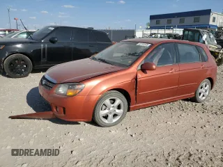 2008 Kia Spectra with VIN KNAFE161385018425, listed as a Copart auction lot 44191535 with Not provided miles and Salvage title. Bid and sale history available at DreamBid. Image 1.