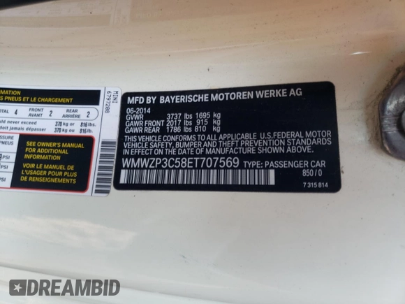 2014 MINI Convertible S z VIN WMWZP3C58ET707569, wystawiony jako Copart lot #42129485 z przebiegiem 62 343 mil mil oraz Szkoda całkowita • Salvage title. Historia ofert i sprzedaży dostępna na DreamBid. Obrazek 13.