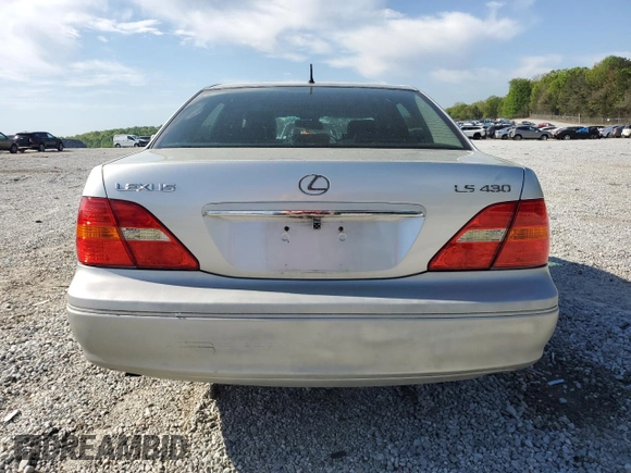 2001 Lexus LS 430 with VIN JTHBN30F810046417, listed as a Copart auction lot 52645575 with 213,865 mi miles and Salvage Title. Bid and sale history available at carsss.com. Image 6.