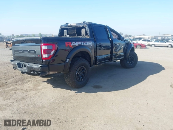 2023 Ford F-150 Raptor with VIN 1FTFW1RJ0PFA44288, listed as a IAAI auction lot 41177459 with 11,146 mi miles and . Bid and sale history available at DreamBid. Image 4.