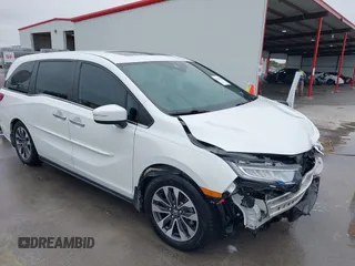 2022 Honda Odyssey EX-L with VIN 5FNRL6H79NB052769, listed as a IAAI auction lot 41568225 with 78,360 mi miles and . Bid and sale history available at DreamBid. Image 1.