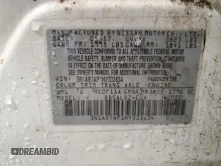 2017 Nissan Sentra SV with VIN 3N1AB7AP1HY333654, listed as a Copart auction lot 58399625 with 120,211 mi miles and Clean title. Bid and sale history available at DreamBid. Image 12.