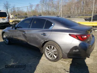 2020 Infiniti Q50 with VIN JN1EV7AR9LM256845, listed as a Copart auction lot 48957995 with 56,980 mi miles and Salvage Title. Bid and sale history available at DreamBid. Image 2.