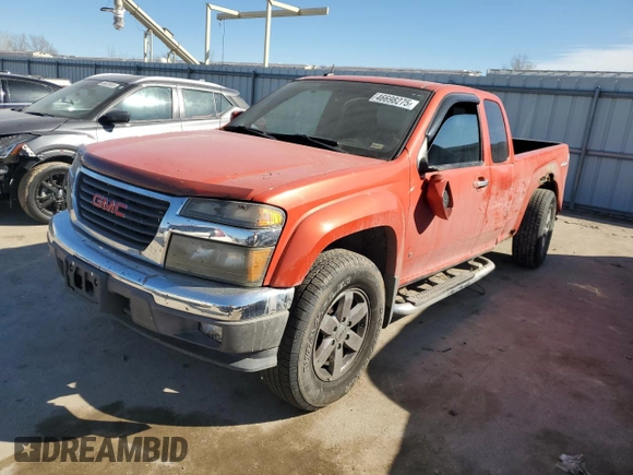 2009 GMC Canyon Work Truck z VIN 1GTDT19EX98142609, wystawiony jako Copart lot #46698275 z przebiegiem 74 910 mil mil oraz Szkoda całkowita • Salvage title. Historia ofert i sprzedaży dostępna na DreamBid. Obrazek 1.
