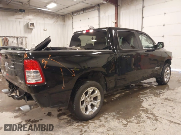 2022 Ram 1500 Big Horn with VIN 1C6SRFFTXNN419008, listed as a IAAI auction lot 41565394 with 26,003 mi miles. Bid and sale history available at carsss.com. Image 4.