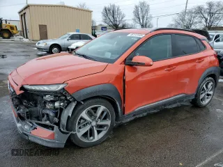 2020 Hyundai Kona Ultimate with VIN KM8K5CA50LU460886, listed as a Copart auction lot 46113185 with 85,858 mi miles and Salvage Title. Bid and sale history available at carsss.com. Image 1.