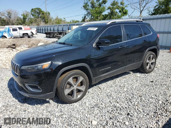 2019 Jeep Cherokee Limited with VIN 1C4PJLDB2KD340920, listed as a Copart auction lot 53554965 with 70,384 mi miles and Non Repairable. Bid and sale history available at DreamBid. Image 1.
