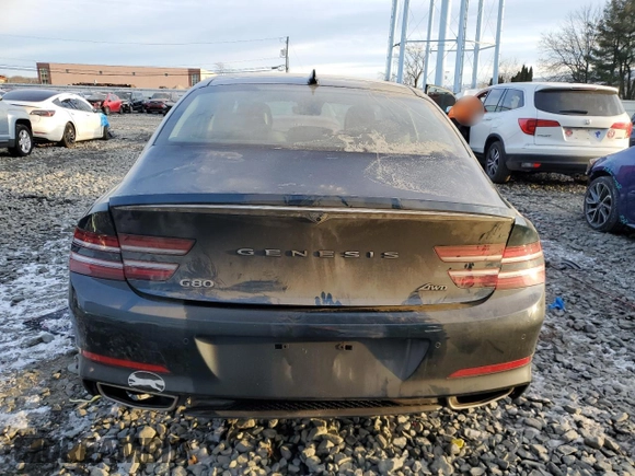 2023 Genesis G80 2.5T z VIN KMTGB4SC9PU196015, wystawiony jako Copart lot #87325464 z przebiegiem Nie podano mil oraz Szkoda całkowita • Salvage title. Historia ofert i sprzedaży dostępna na DreamBid. Obrazek 6.